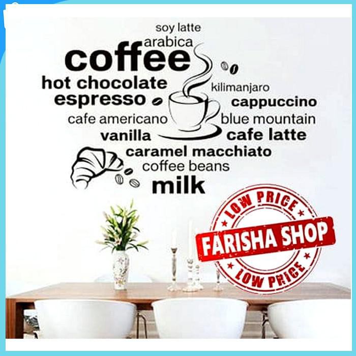 Coffee Words Jm7323 Stiker Dinding Wall Sticker Shopee Indonesia