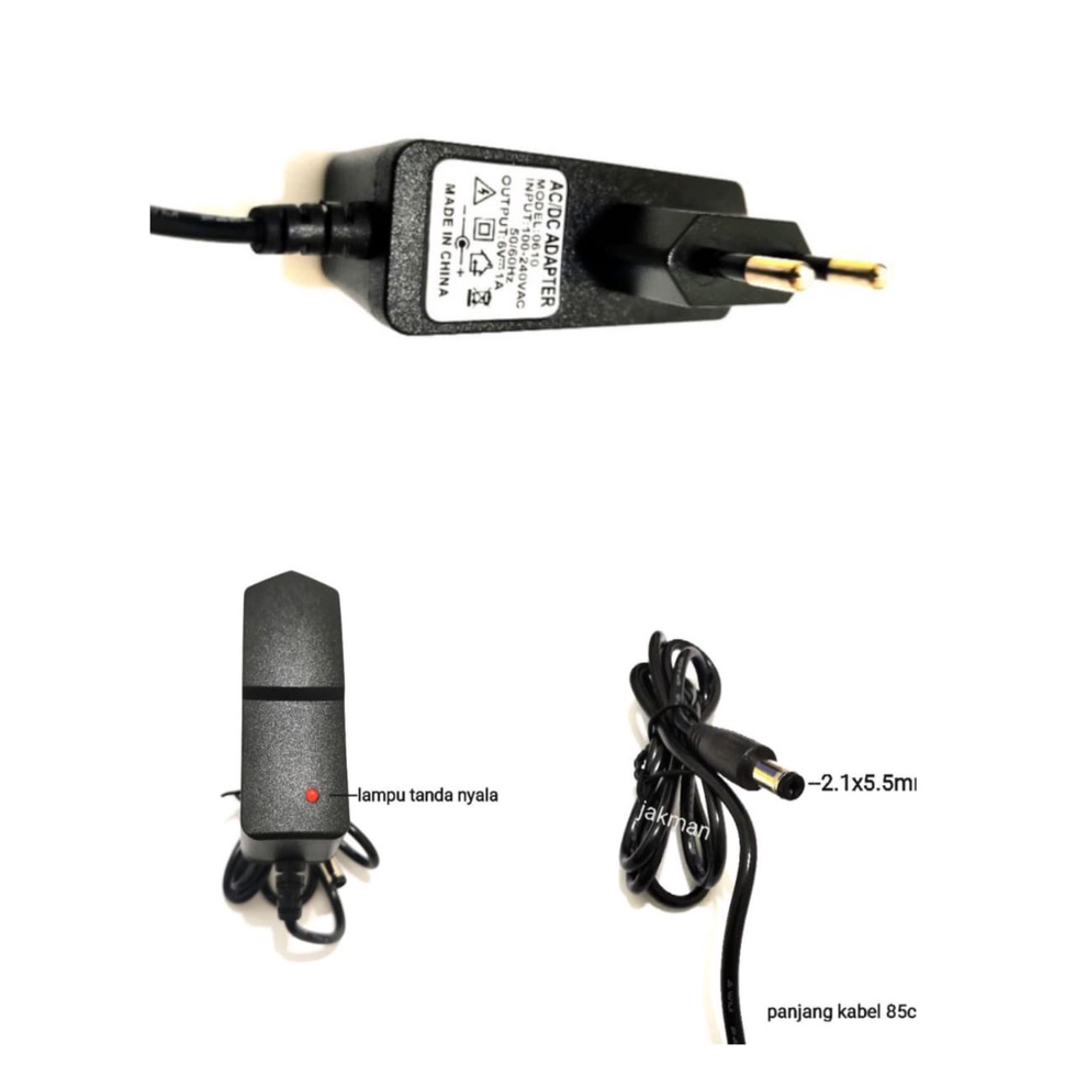 Adaptor 6v 1A 2.1x5.5mm / ADAPTOR AC /DC