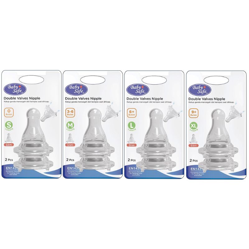 Baby Safe Dot Nipple Wide Neck Slim Neck, DWNO dot nipple Babysafe