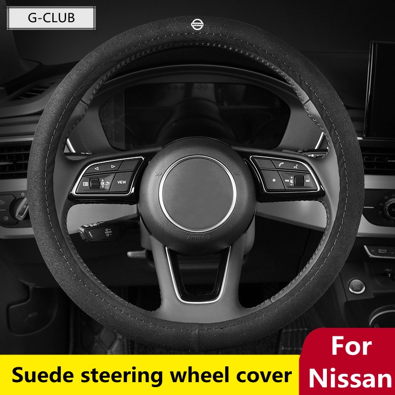 G-club cover Stir Mobil Bentuk D Bahan Suede Untuk Nissan