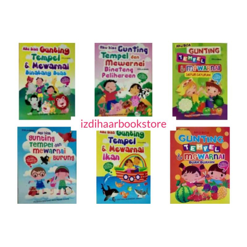BUKU ANAK - AKTIVITAS GUNTING TEMPEL & MEWARNAI (GROSIR)