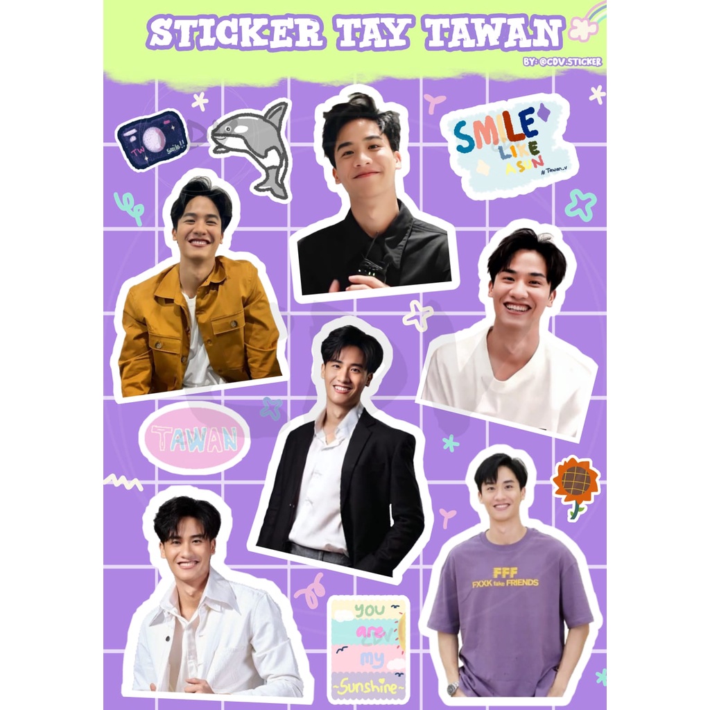 Sticker Tay Tawan GMMTV new edition