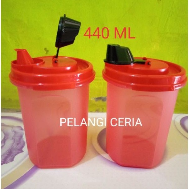 Ezy pour merah tupperware 440 ml ( 2 pc )