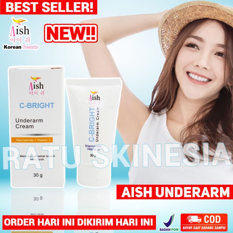 Aish Underarm Cream Krim Pemutih Ketiak Dan Selangkangan Hitam Cream