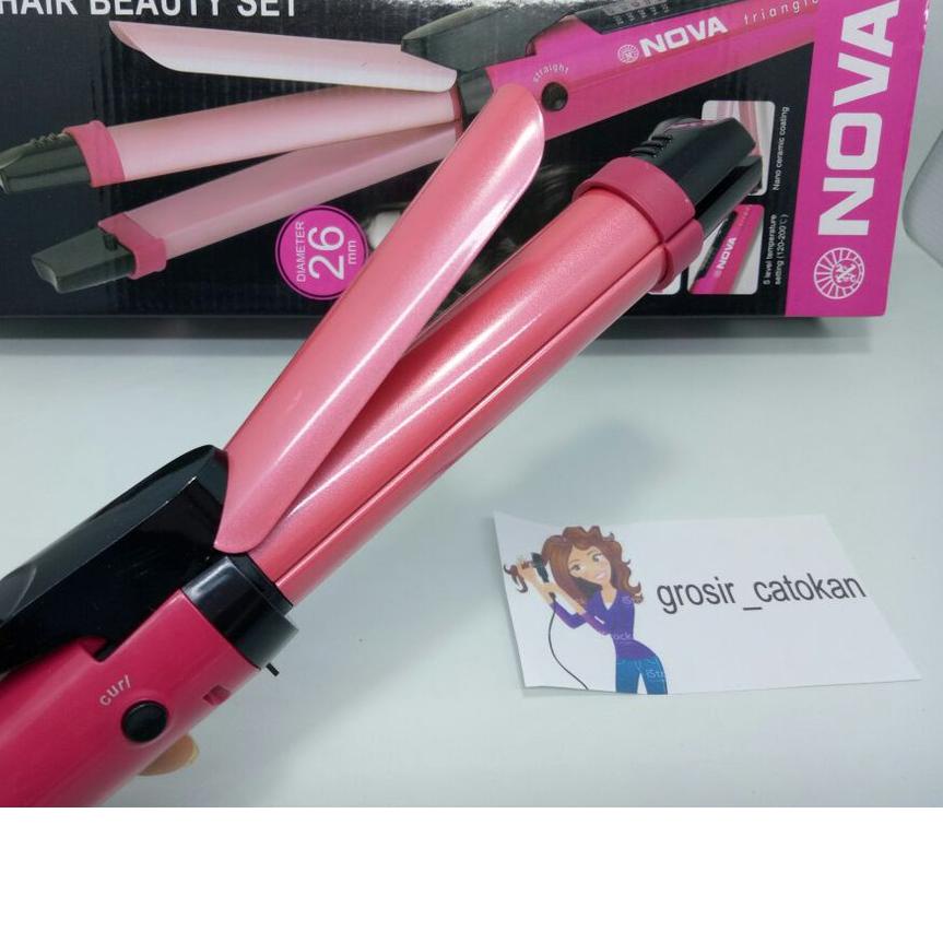 ➶ Catokan nova 2in1 NV-1818SC original , catokan 2IN1 , CATOKAN LURUS & CURLY , MULTIFUNGSI ✥