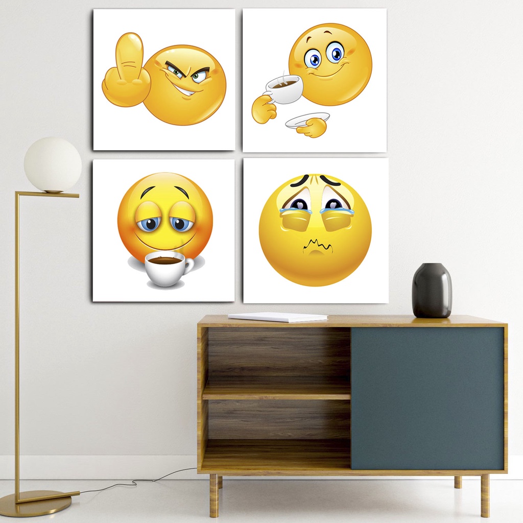 HIASAN DINDING EMOT PAJANGAN WALL DECOR PAJANGAN POSTER KAYU EMOT IMUT LUCU