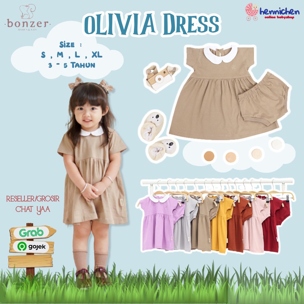 PROMO 7.7 PROMO BAJU LEBARAN MURAH BONZER BABY OLIVIA DRESS DRESS ANAK DRESS BAYI FASHION ANAK PEREMPUAN