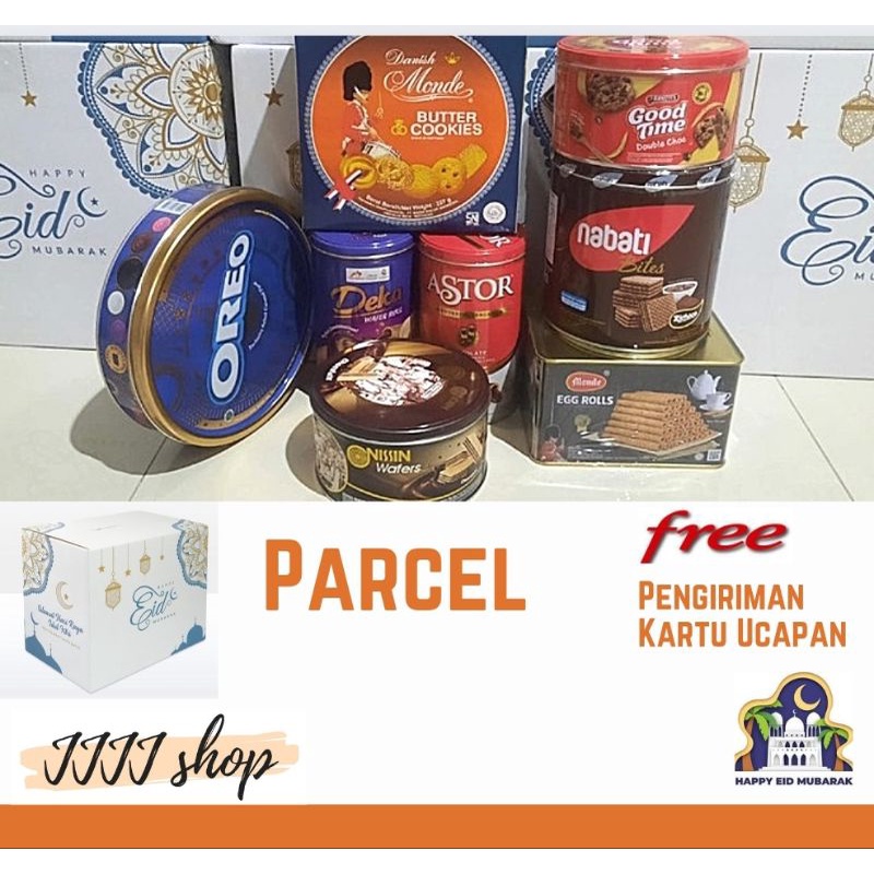 Parcel Biskuit Lebaran Paket Kue Kaleng Hamper Box Idul Fitri Monde Astor Oreo Good Times Nabati Egg