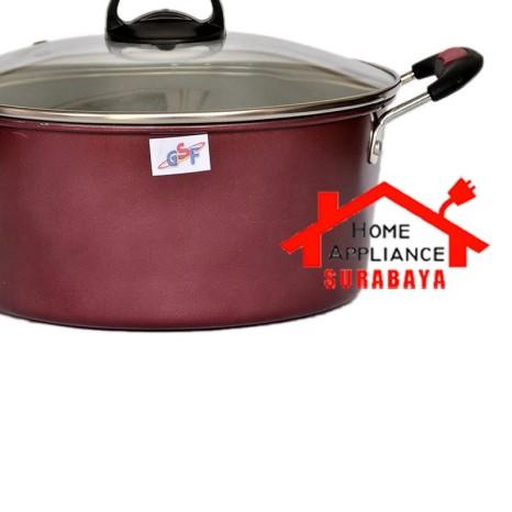 ✮ Panci Wajan Cookware Set Penggorengan Teflon Anti Lengket GSF G 2429 - Ungu ➹