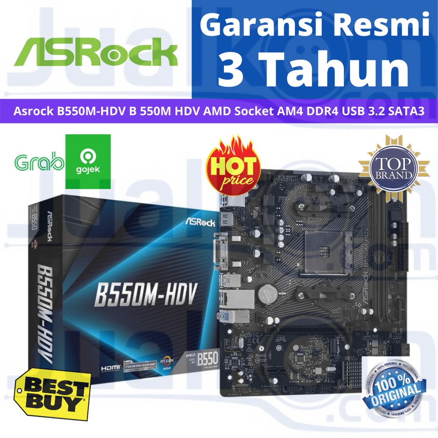 Motherboard Asrock AMD B550M-HDV Socket AM4 DDR4 B550M HDV