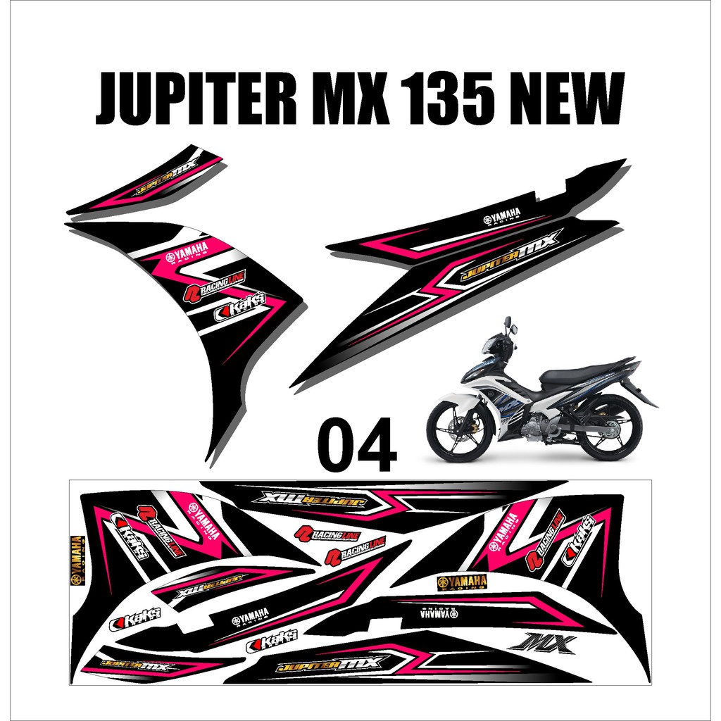 Stiker Sticker Striping Lis Variasi Yamaha Motor MX NEW 135 Keren Murah Desain DS MXN – 4