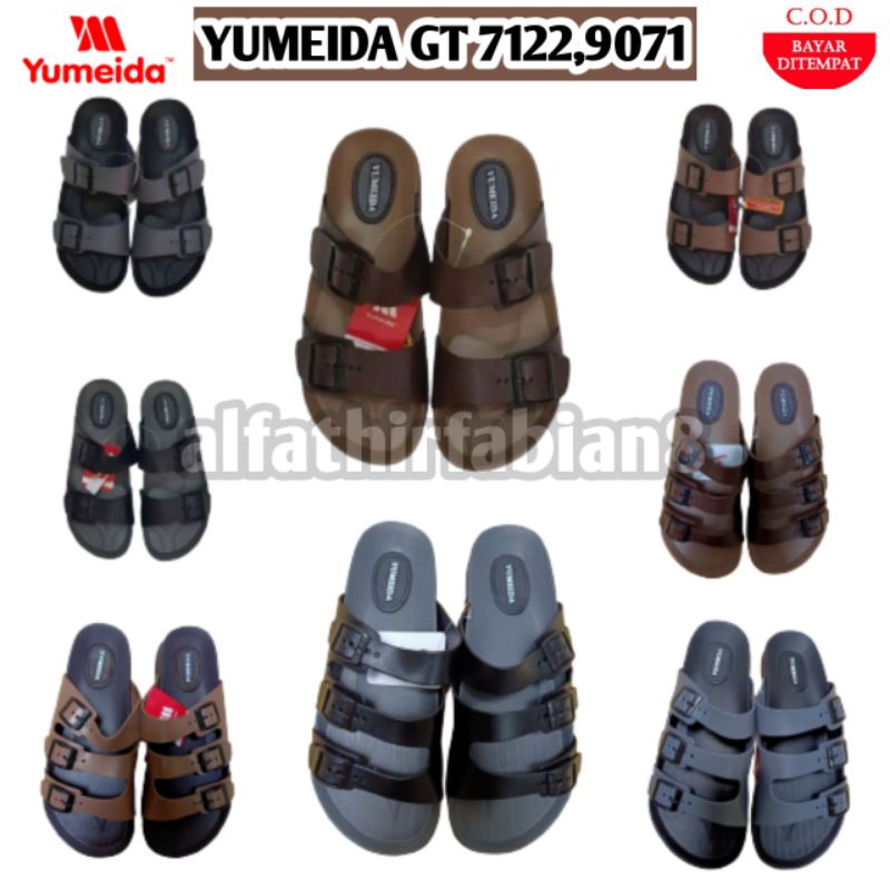 sandal yumeida karet pria slop gt 7122,9071 ban 2 dan ban 3