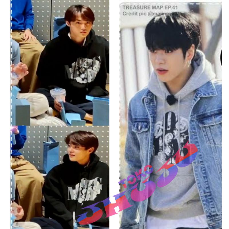 Hoodie Jumper Treasure Doyoung &amp; Jaehyuk MOMG ROSE PRINTING