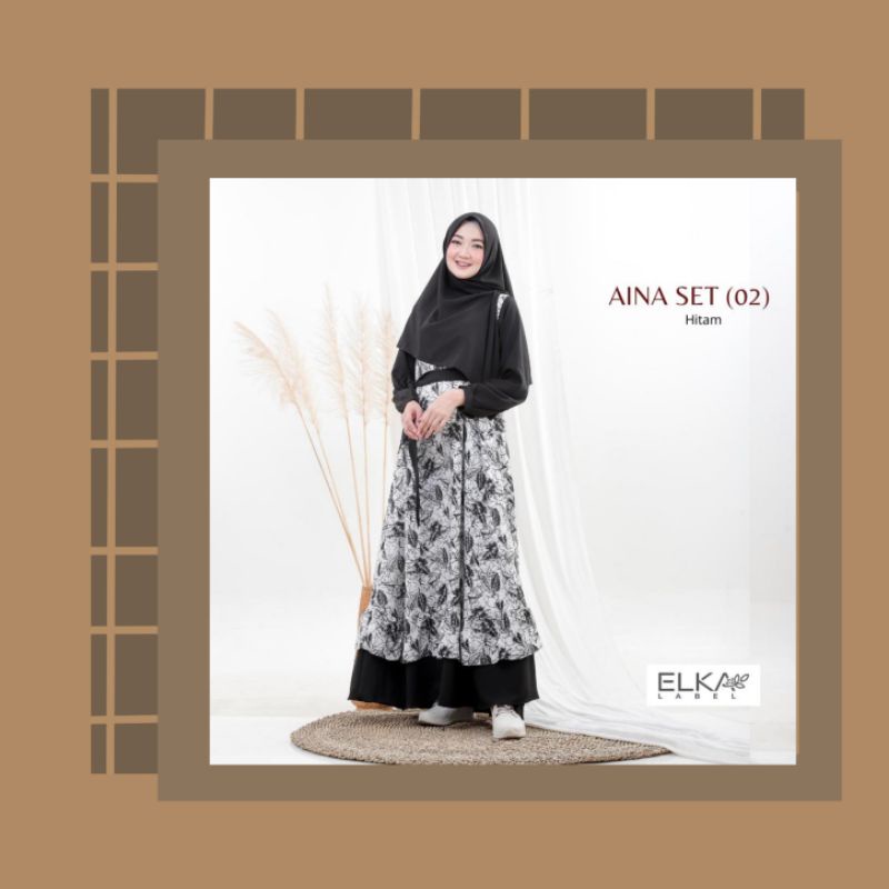 AINA SET (02) by ELKA LABEL | GAMIS REMAJA | GAMIS MUSLIMAH | GAMIS+KHIMAR