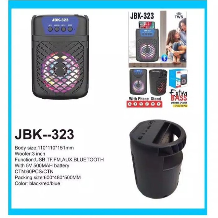 SPEAKER BLUETOOTH JBK-323 WIRELESS PORTABLE SPEAKER JBK323