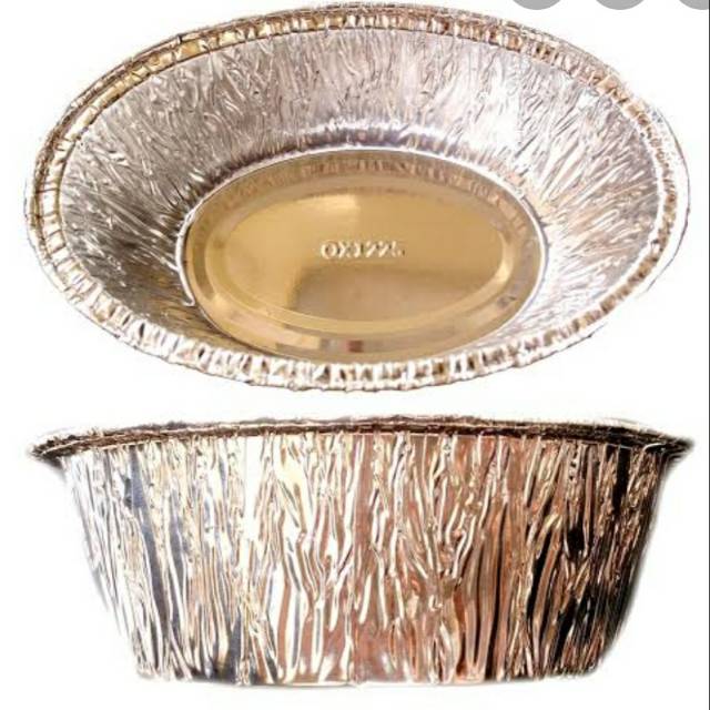 

ALUMINIUM FOIL CUP OVAL isi 10pcs