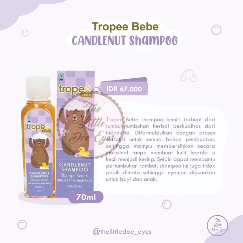 [READY] Tropee Bebe Candlenut Shampoo / candlenut oil / hair lotion