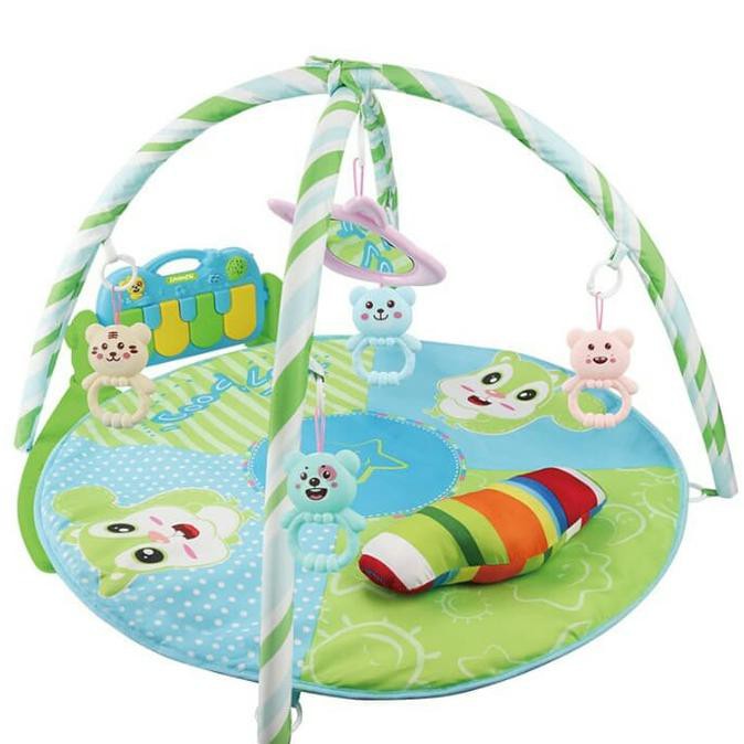 Zavanese Baby Gym Circle Piano Playgym Musical Bulat - Merah Muda - Termurah 