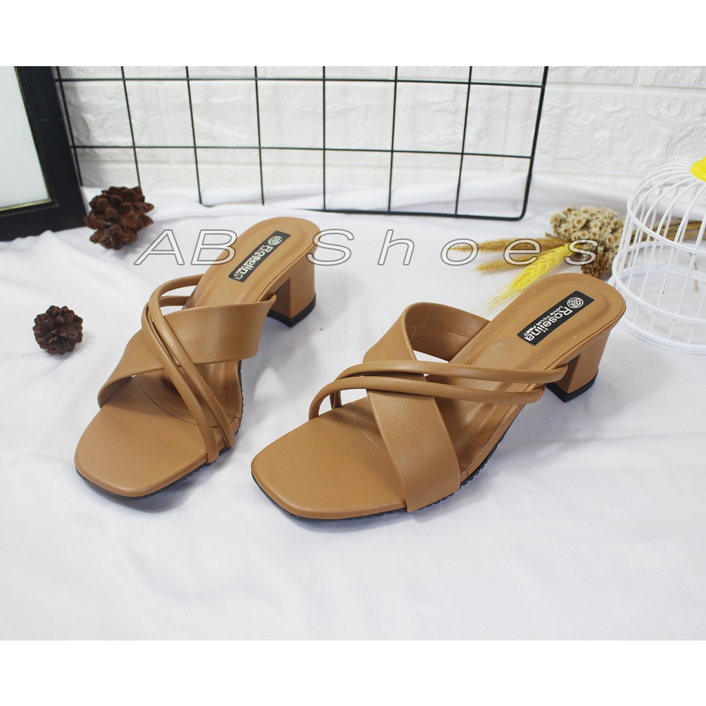 Heels Wanita Terbaru Sandal Wanita Hak Tahu Tali Silang original