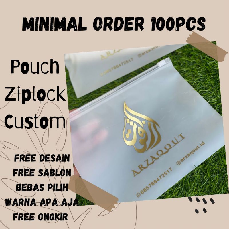 Pouch Ziplock/Pouch Hijab Custom/Kemasan Hijab