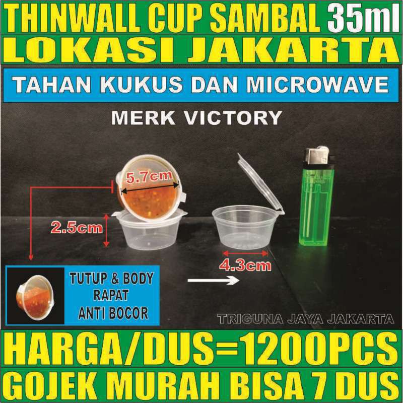 Jual Thinwall Cup Ml Tempat Sauce Saus Saos Per Dus Container Sambal