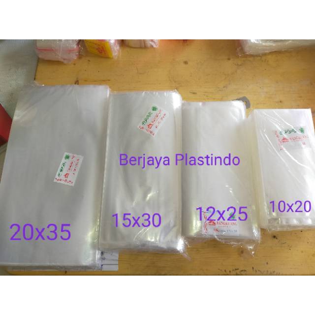 Jual Plastik Pp Bening Tebal 08 10x20 12x25 15x25 15x30 18x35 20x3510x20 12x25 15x25 15x30 7605