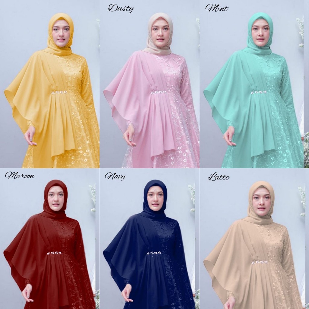 [ADA UKURAN JUMBO] GAMIS MODEL TERBARU GAMIS ALEENA SYARI | GAMIS MUSLIMAH MODERN