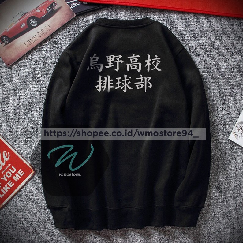 Jaket Haikyuu Crewneck Karasuno Sweater Hoodie Terbaru Terlaris