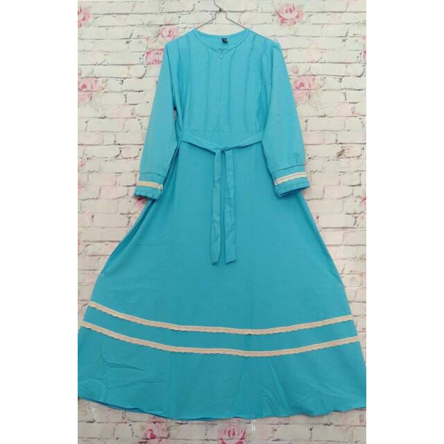 Gamis Polos Renda