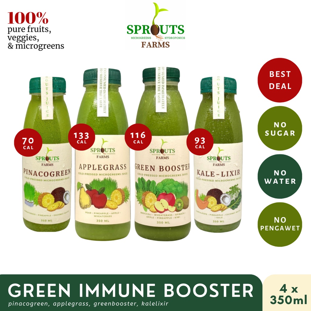 

Sprouts Farms GREEN IMMUNE BOOSTER (Cold-Pressed Jus Bundle)