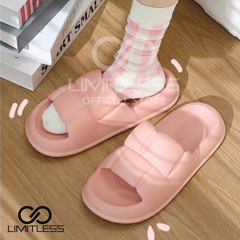 Zero Sendal Slip On Wanita JENNIE Terbaru Empuk Tebal 4 CM Sandal Cewek Rumah