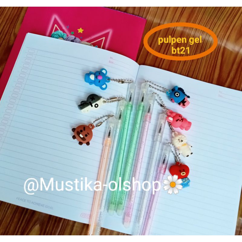 

pulpen gel BT21/pulpen lucu /karakter BTS/alat tulis