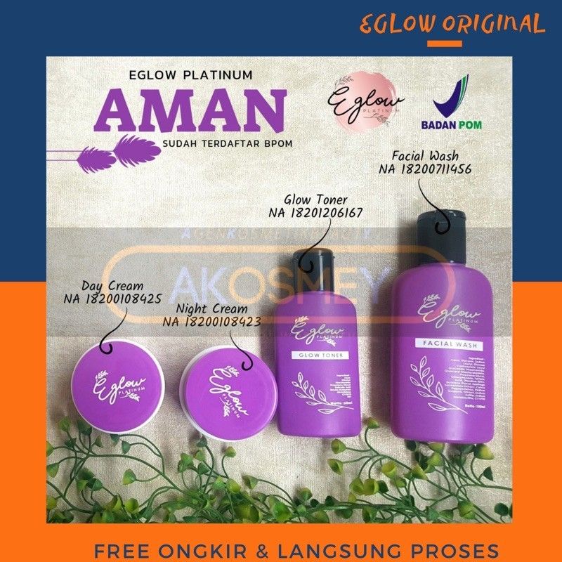 E GLOW PLATINUM BERBPOM/PAKET E GLOW PLATINUM BPOM/E GLOE PAKET PLATINUM