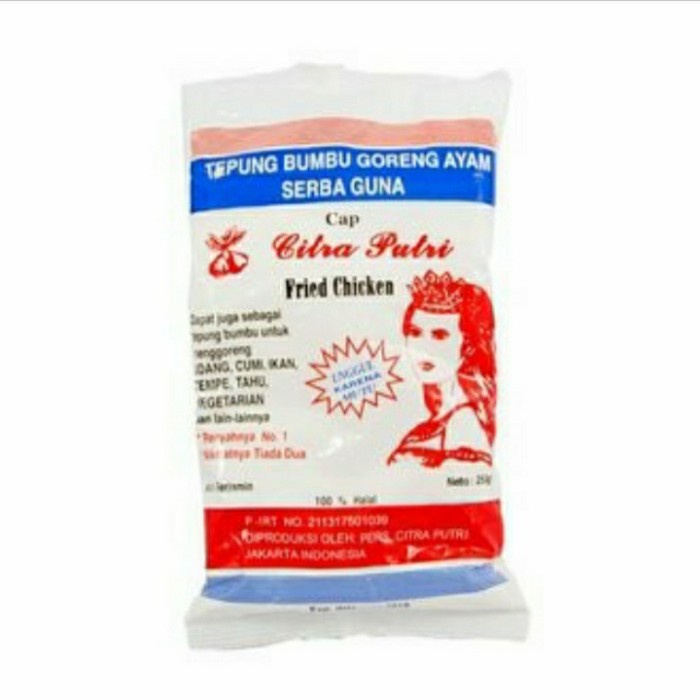 

TERBARU Tepung CITRA PUTRI 250 gr / Tepung Bumbu Serbaguna/ Tepung Ayam Goreng