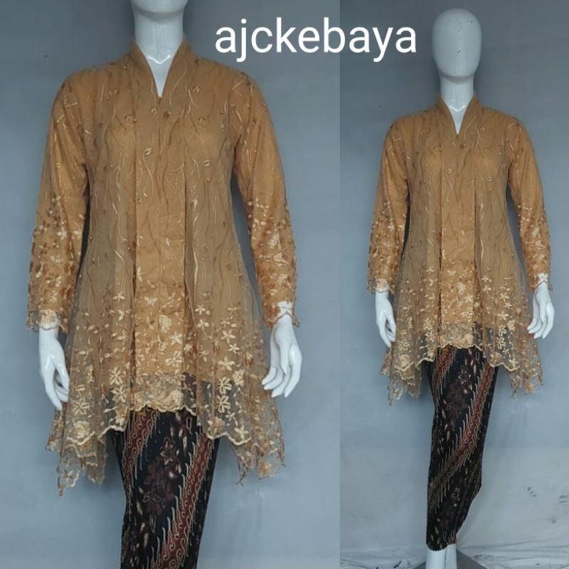 kebaya/Kebaya Kartini Tunik/ Tunik tulle / Kebaya Modern/Kebaya Busui/Set Kebaya Tunik-4