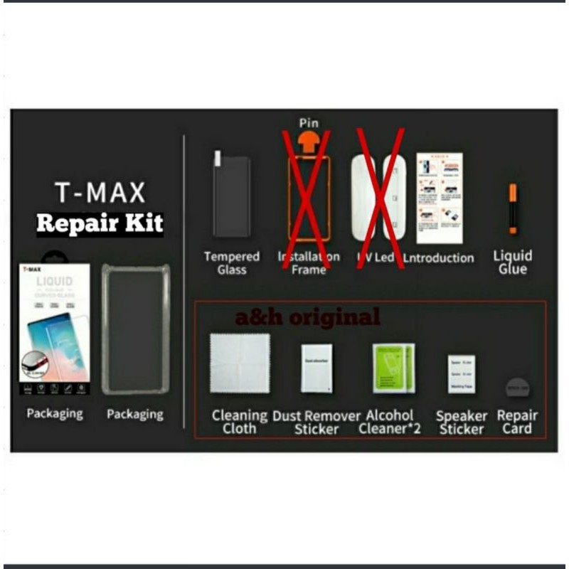 TMax Repair Kit Tempered Glass UV Glass & Glue Samsung Note 20 Ultra