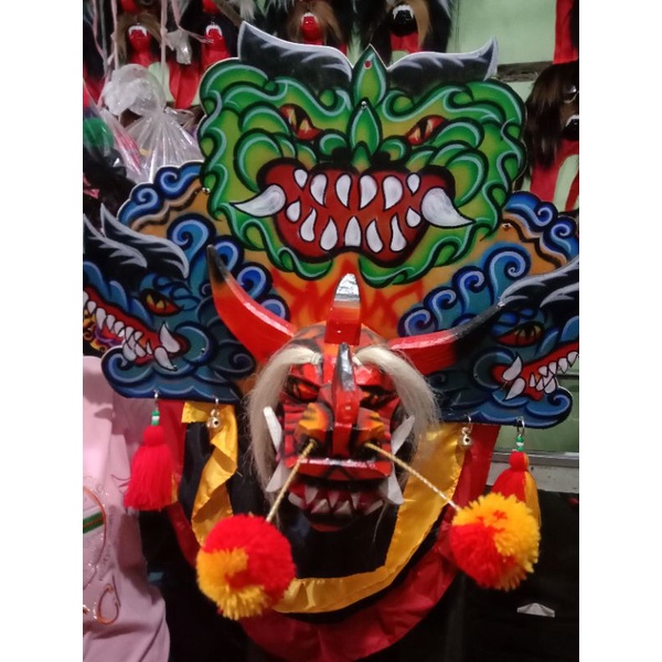 Barongan devill anak plus gondel, klinting, barongan siung, barongan anak murah, barongan