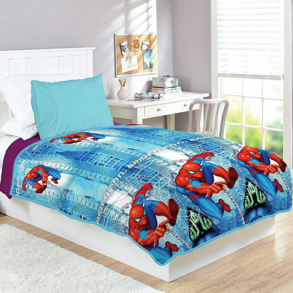 Selimut Valda Sutra Rotary 150x200 Doraemon Hello Kitty Frozen Keroppi LOL Mickey Tsum Unicorn Pony-Spiderman