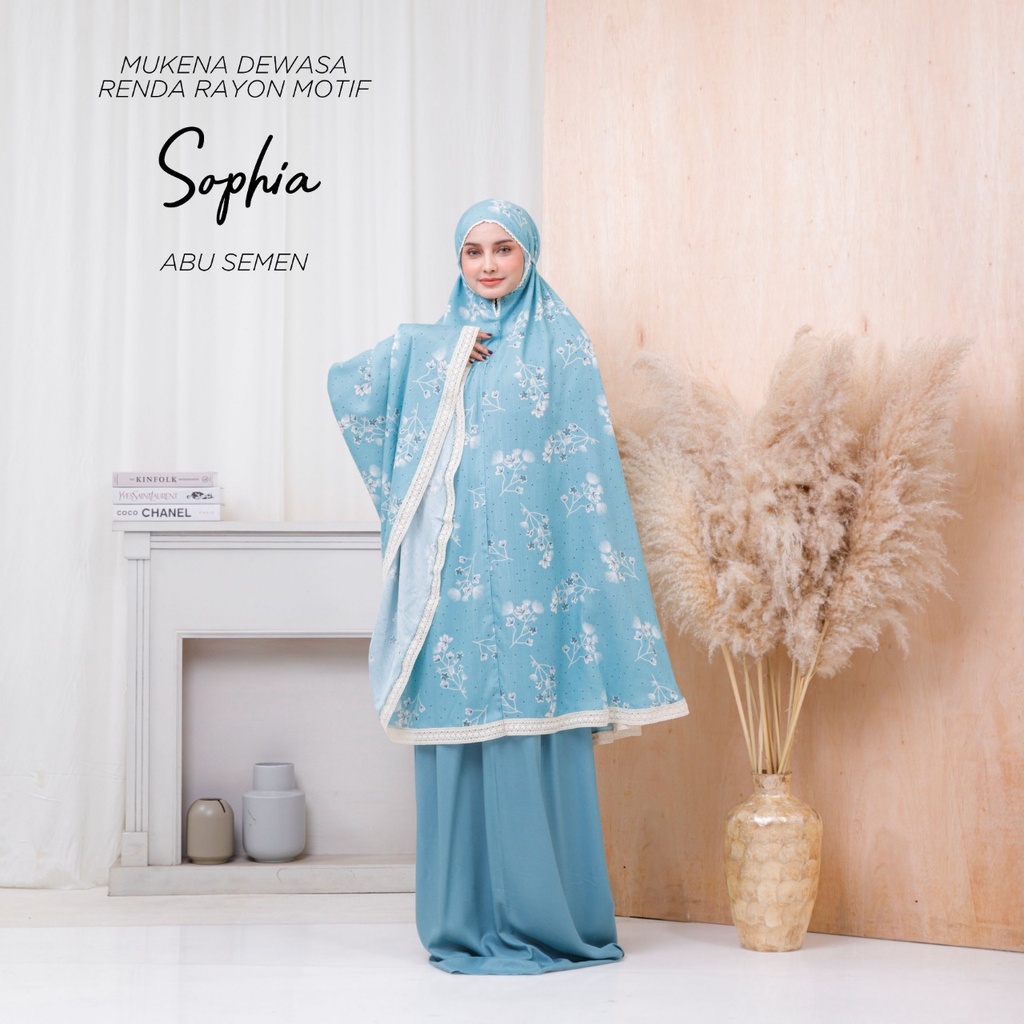 MUKENA BALI TASIK - MUKENA RENDA DEWASA RAYON MOTIF SOPHIA