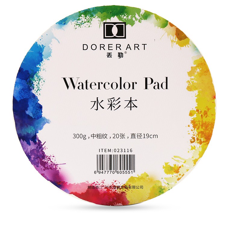 

Dorerart Watercolor Round Pad 300g 20 Lembar 19cm