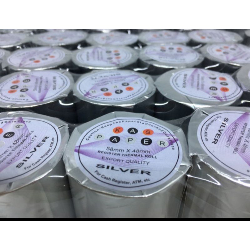 

Kertas Thermal roll 58x48mm silver