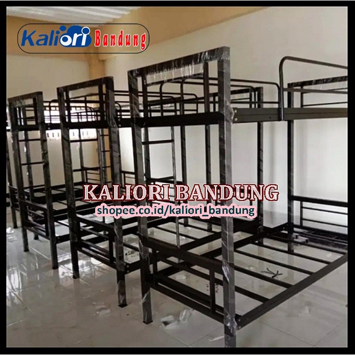 Ranjang Besi Susun Ukuran 90x200. Tempat Tidur Susun (Bandung Kota & Cimahi only)