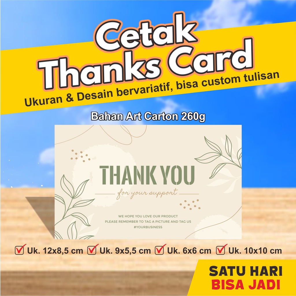 

Kartu Terima Kasih Thanks Card Thank You Card Toko Online Shop Olshop Souvenir