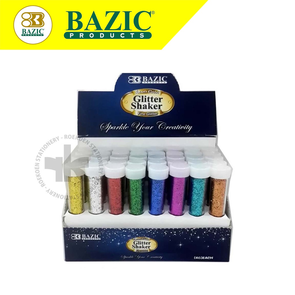 

Bazic Shaker Glitter Powder 4g BC-820/3420 Primary / Neon Colour
