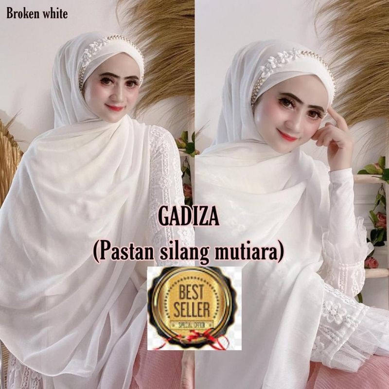 Jilbab Pasmina Instan PASTAN SILANG MUTIARA Ceruty Premium Babydoll