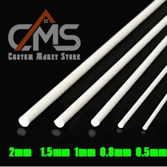 ABS Round Bar 0,5MM / Stick Plastik Bulat Padat - Diameter 0.5MM, Panjang 50CM