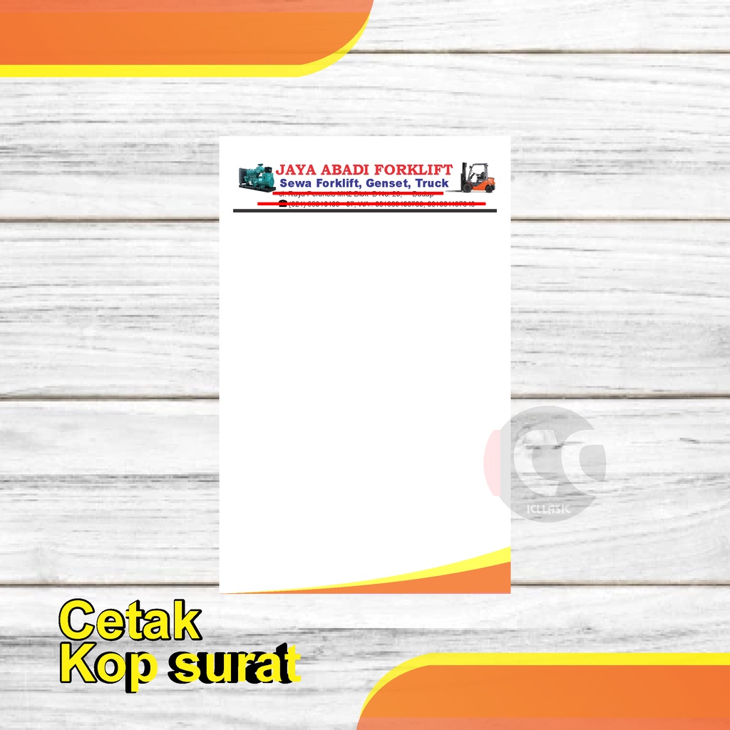 

Cetak kop Surat F4 1 Rim