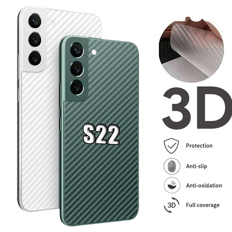 Film Pelindung Layar Belakang Samsung S22 Ultra Plus / Carbon Fiber