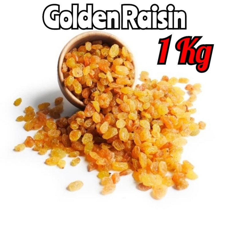 

Kismis Gold 1 Kg / Golden Raisin / Kuning Emas Mutiara Cemilan Buah Kering Oleh-oleh Haji 1kg
