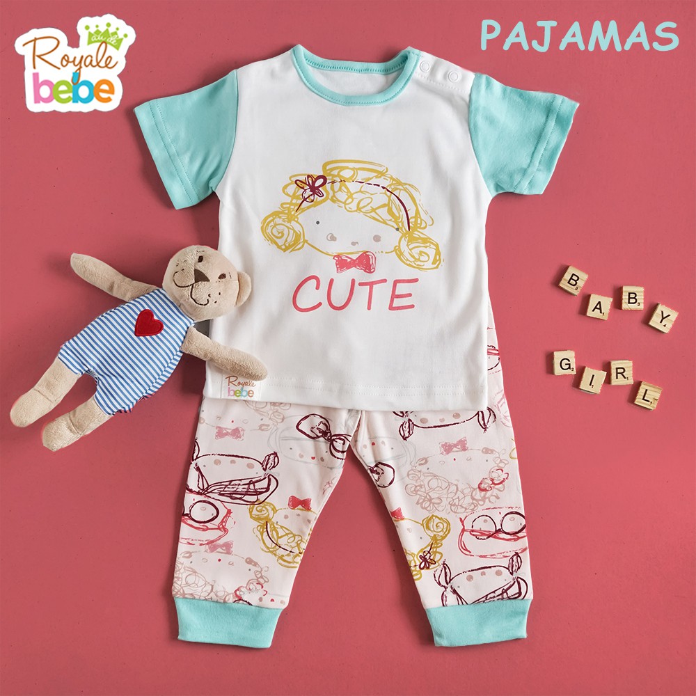 

Royale Bebe Short Sleeve Pajamas CUTE GIRL